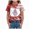 CAUYDY Halloween Ghouls Ghost Retro Girl Kids T-Shirt Graphic Tshirt Little Kids Fall Short Sleeve Tee Tops(Orange, 8-9