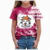 CAUYDY Halloween Ghouls Ghost Retro Girl Kids T-Shirt Graphic Tshirt Little Kids Fall Short Sleeve Tee Tops(Orange, 8-9