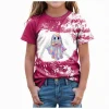 CAUYDY Halloween Ghouls Ghost Retro Girl Kids T-Shirt Graphic Tshirt Little Kids Fall Short Sleeve Tee Tops(Orange, 8-9
