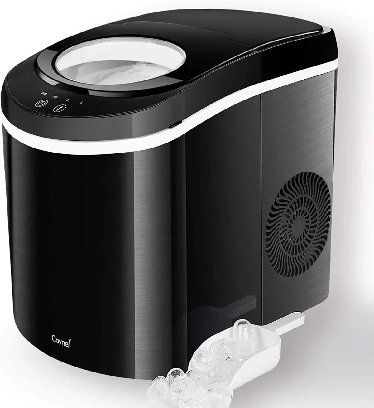 Caynel Portable Ice Maker, 26 lbs/24 Hrs, 2 Ice Sizes, 2-Liter/68 oz Water Reservoir