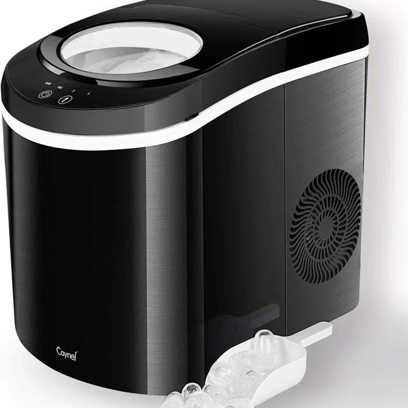 Caynel Portable Ice Maker, 26 lbs/24 Hrs, 2 Ice Sizes, 2-Liter/68 oz Water Reservoir