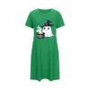 Censtreet Halloween Sleep Shirts for Women Short Sleeve Night Shirts for Sleeping Pullover Nightgown Soft Nightdress