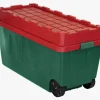 CenTrex 64-Gallon Green Holiday Rolling Storage Tote With Latching Lid - 21.1 x 23.2 x 46.5