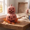 Ceramic Stacked Jack-o'-Lantern Decoration, Terracotta, 11.25", Halloween by Way To Celebrate