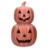 Ceramic Stacked Jack-o'-Lantern Decoration, Terracotta, 11.25", Halloween by Way To Celebrate