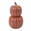 Ceramic Stacked Jack-o'-Lantern Decoration, Terracotta, 11.25", Halloween by Way To Celebrate