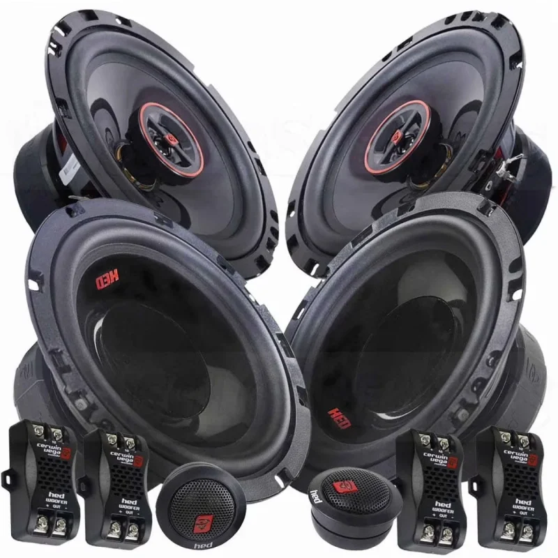 Cerwin Vega HED Series 6.5 in Component And 2-Way Coaxial Car Speaker Systems - H765C + H7652