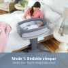 Chicco Close To You 3-In-1 Portable Bedside Bassinet And Changing Table, Heather Grey - 00079642400070