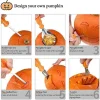 Clackibukvyz Pumpkin Carving Kit, Halloween Professional Pumpkin Cutting Supplies Tools with Carrying Bag, 10 Pcs