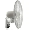 Classic 16-Inch Wall Mounted Oscillating Fan, 3-Speed, White, Metal