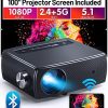 CLOKOWE Portable Projector 9600L Native 1080P 5G WiFi With Dolby Audio - YG661