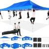 COBIZI 10x20 ft Commercial Pop-Up Canopy Tent With 6 Sidewalls And Roller Bag
