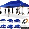 COBIZI 10x20 Heavy Duty Pop-Up Canopy Tent With 6 Sidewalls - Black
