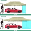 COBIZI 10x20 Heavy Duty Pop-Up Canopy Tent With 6 Sidewalls - Black