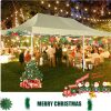 COBIZI 10x20 Heavy Duty Pop-Up Canopy Tent With 6 Sidewalls - Black