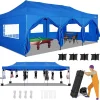 COBIZI 10x20 Heavy Duty Pop-Up Canopy Tent With 6 Sidewalls - Black
