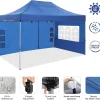 COBIZI Pop-Up Canopy 10 x 15 ft Blue With 4 Sidewalls