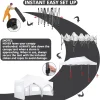 COBIZI Pop-Up Canopy 10 x 20 ft, White, 6 Sidewalls
