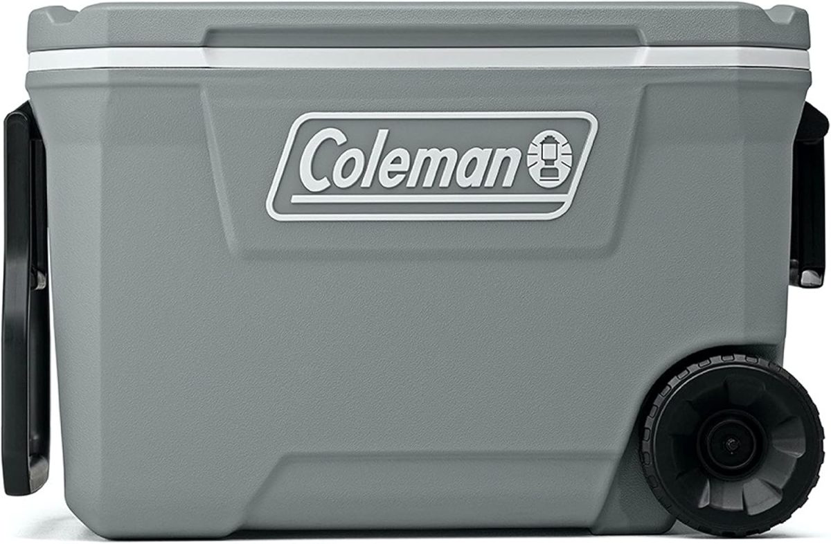 Coleman Classic Series Insulated Wheeled Cooler, 100-Quart, Rock Grey - Wheeled