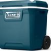 Coleman Classic Series Insulated Wheeled Cooler, 100-Quart, Rock Grey - Wheeled
