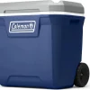 Coleman Classic Series Insulated Wheeled Cooler, 100-Quart, Rock Grey - Wheeled