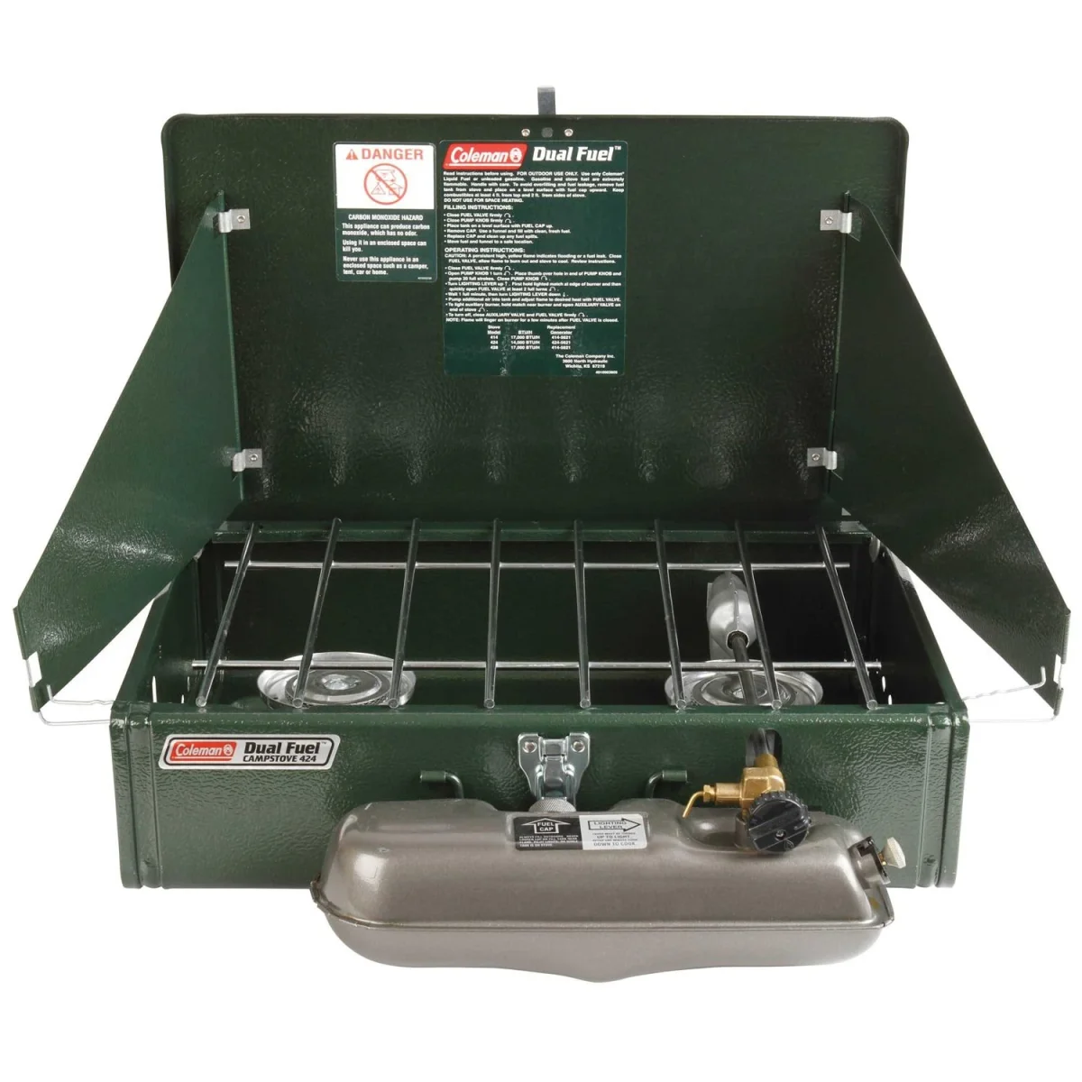 Coleman Dual Fuel 2-Burner Stove, 5 x 11 x 19 in - Guide Series