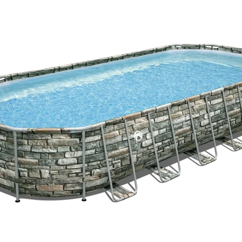 Coleman Power Steel 26' x 12' x 52 in Oval Above Ground Pool Set