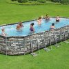 Coleman Power Steel 26' x 12' x 52 in Oval Above Ground Pool Set