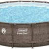 Coleman Power Steel Frame Above-Ground Swimming Pool Set 18 x 48