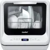 COMFEE' Portable Countertop Dishwasher, 5L Built-In Water Tank, 6 Programs, White - CDC17P0AWB
