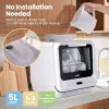 COMFEE' Portable Countertop Dishwasher, 5L Built-In Water Tank, 6 Programs, White - CDC17P0AWB