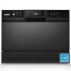 COMFEE' Portable Countertop Dishwasher, 6 Place Setting, Stainless Steel - CDC22P1BBB