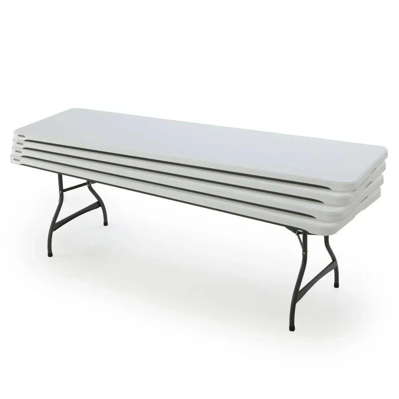 Commercial Stacking Folding Table 4-Pack, 8 ft, White - 80344