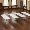 Commercial Stacking Folding Table 4-Pack, 8 ft, White - 80344