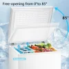 Compact Freestanding Chest Freezer, 1.8 Cu. Ft., Bottom Drain, 7-Tier Thermostat Control