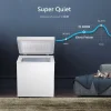 Compact Freestanding Chest Freezer, 1.8 Cu. Ft., Bottom Drain, 7-Tier Thermostat Control