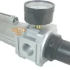 Compressed Air Inline Filter Regulator Combo, Metal Bowl, 5 Micron, 7 To 175 PSI, Auto Drain