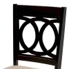 Contemporary 4-Piece Dining Chair Set With Fabric Upholstery - Espresso Brown