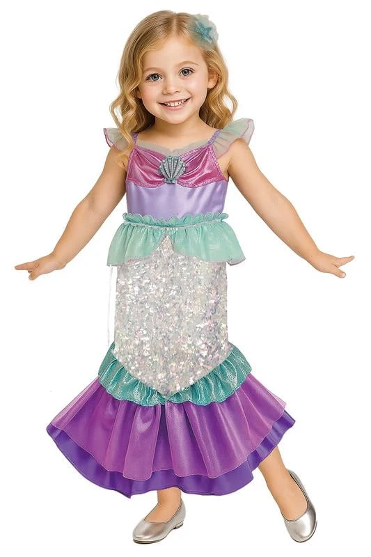 Coral Cutie Mermaid Costume for Toddlers Girls, by Way to Celebrate