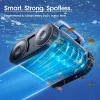 Cordless Robotic Pool Vacuum Cleaner With Track Drive, Sonar Navigation, 180W Brushless Motor, 150-Min Runtime, Dark Blu