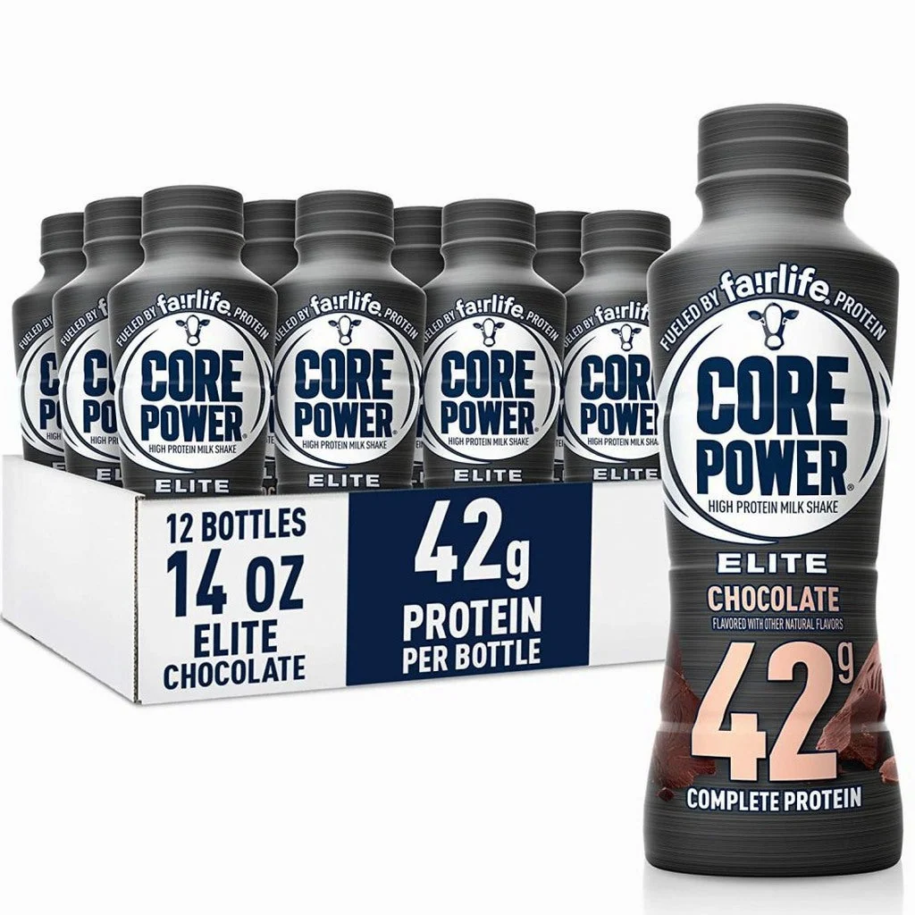 Core Power Elite Chocolate Protein Shake 42g, 14 Fl Oz, Pack Of 12