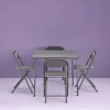 Cosco 5-Piece Folding Card Table Set, Black - Vinyl Seats - 37523BLK1W