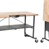 COSCO SmartFold Butcher Block Workbench, 700 lb Capacity, Pine - 66765DKG1E