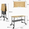 COSCO SmartFold Butcher Block Workbench, 700 lb Capacity, Pine - 66765DKG1E