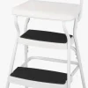 COSCO Stylaire Retro Chair And Step Stool With Flip-Up Seat - White, One Pack