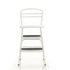 COSCO Stylaire Retro Chair And Step Stool With Flip-Up Seat - White, One Pack