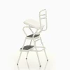 COSCO Stylaire Retro Chair And Step Stool With Flip-Up Seat - White, One Pack