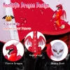Costway 8 FT Halloween Inflatable Red Dragon with Wings & Skull Holiday Decoration Light