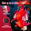 Costway 8 FT Halloween Inflatable Red Dragon with Wings & Skull Holiday Decoration Light