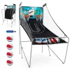 Costway Dual Shot Basketball Arcade Game, Blue, 8 Game Modes, 81in x 43in x 81in
